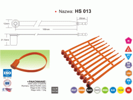 plomba plastikowa, plomba zabezpieczająca HS 013