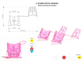 plomba crystal premium (linkowa, plastikowa do liczników) kolor czerwony