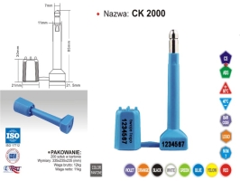 plomba boltowa, plomba zabezpieczająca CK 2000