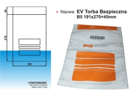 koperta bezpieczna, koperta zabezpieczająca EV B5 195x260 mm