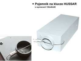 pojemnik plombowany referentką HUSSAR 150x40x60 mm