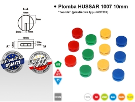 plomba HUSSAR 1007 10mm twarda plastikowa typu NOTOX
